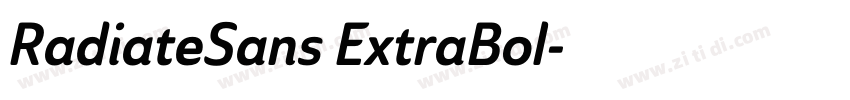 RadiateSans ExtraBol字体转换